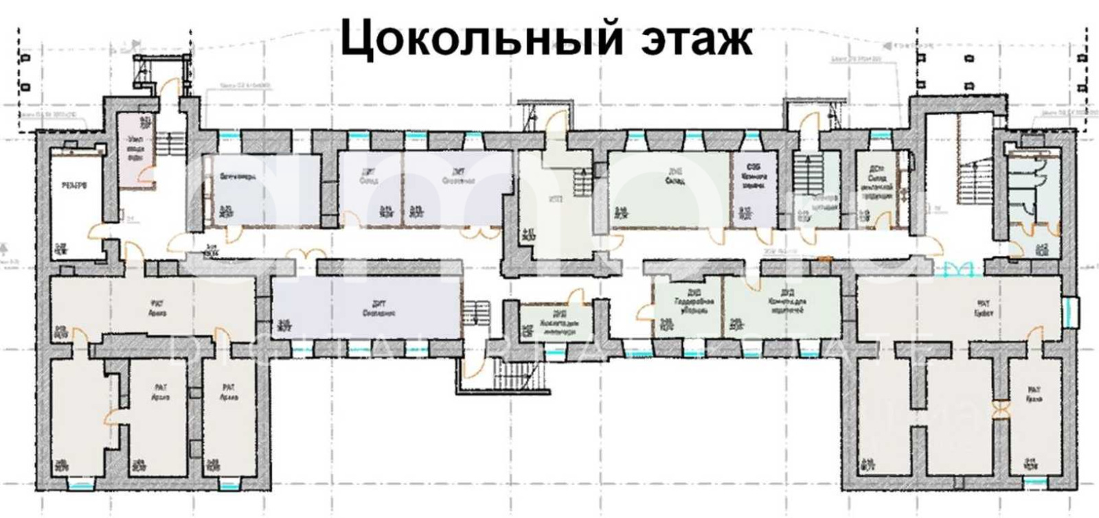 Планировка офиса 3654 м², 1 этаж, Административное здание «2-я Боевская ул., 3»